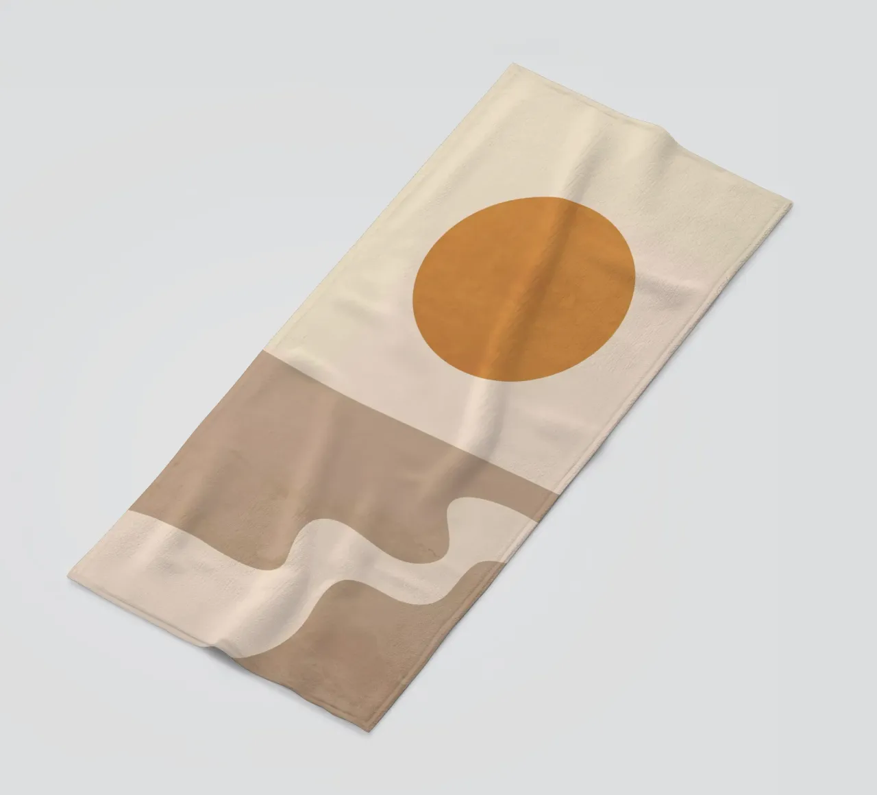 Minimal Abstract Art Landscape 6 beach towel by ThingDesign