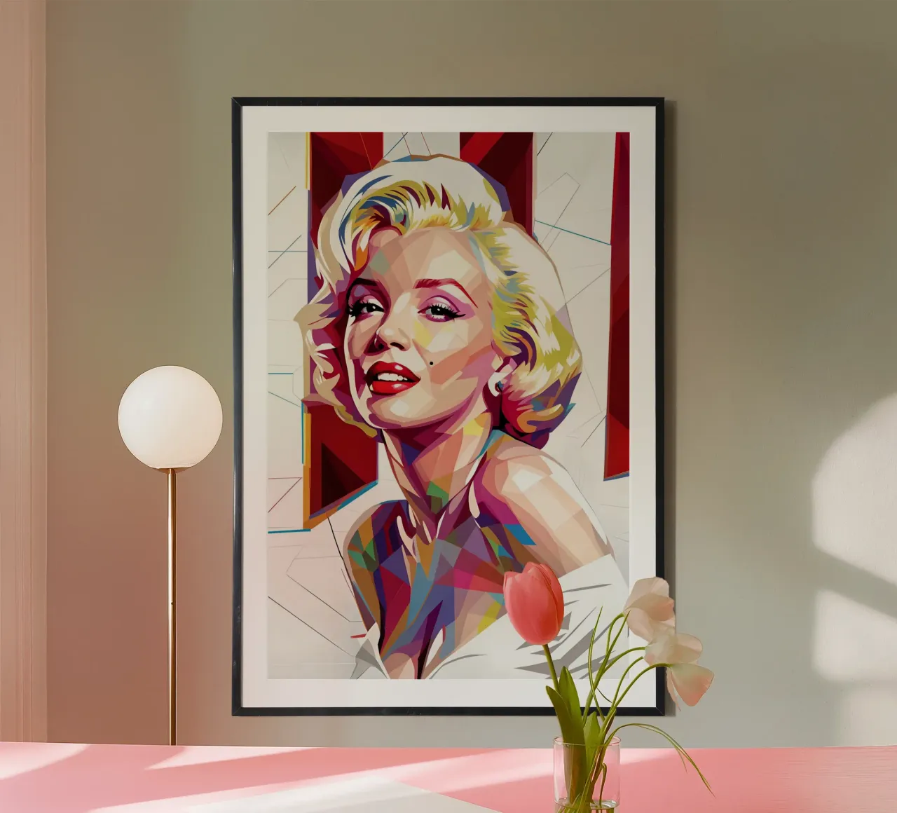 Marilyn Monroe ritratto wpap art poster con telaio in alluminio da BONANZA