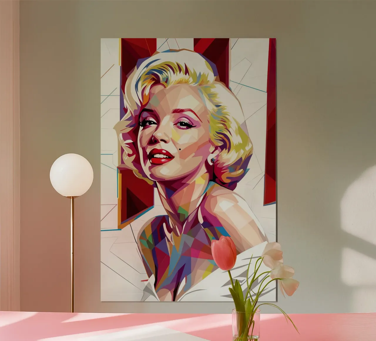 Marilyn Monroe ritratto wpap art poster con telaio in alluminio da BONANZA