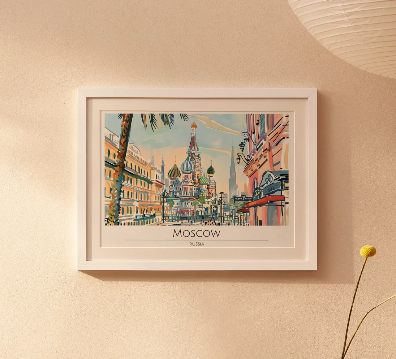 Poster di viaggio retrò della Cattedrale di San Basilio a Mosca poster da homdeco