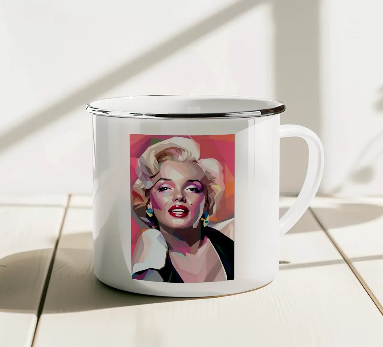 Marilyn Monroe ritratto wpap tazza in smalto da BONANZA