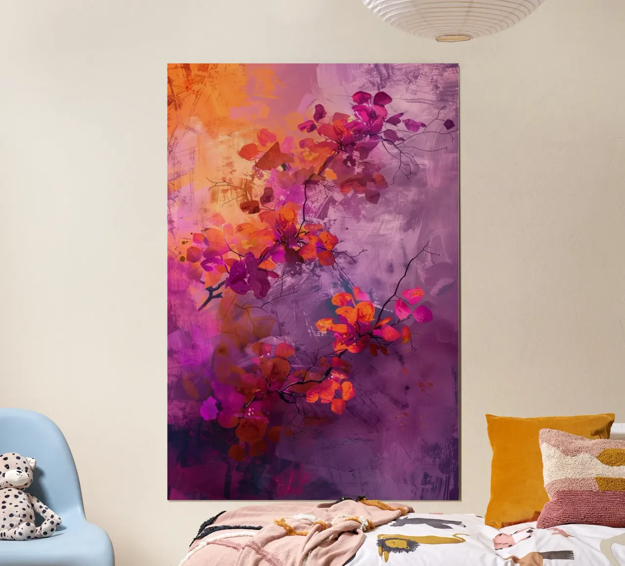 Floral Burst poster con telaio in plastica da Mosaic Dialogue