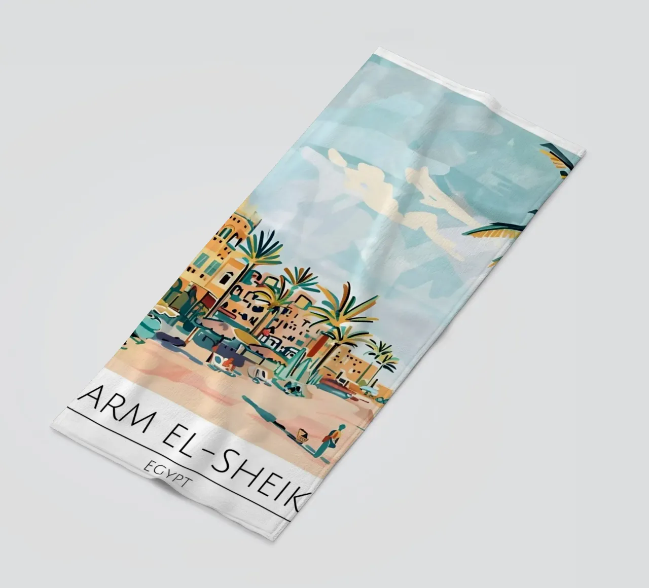 Poster da spiaggia retrò Sharm El-Sheikh Egitto telo mare da homdeco