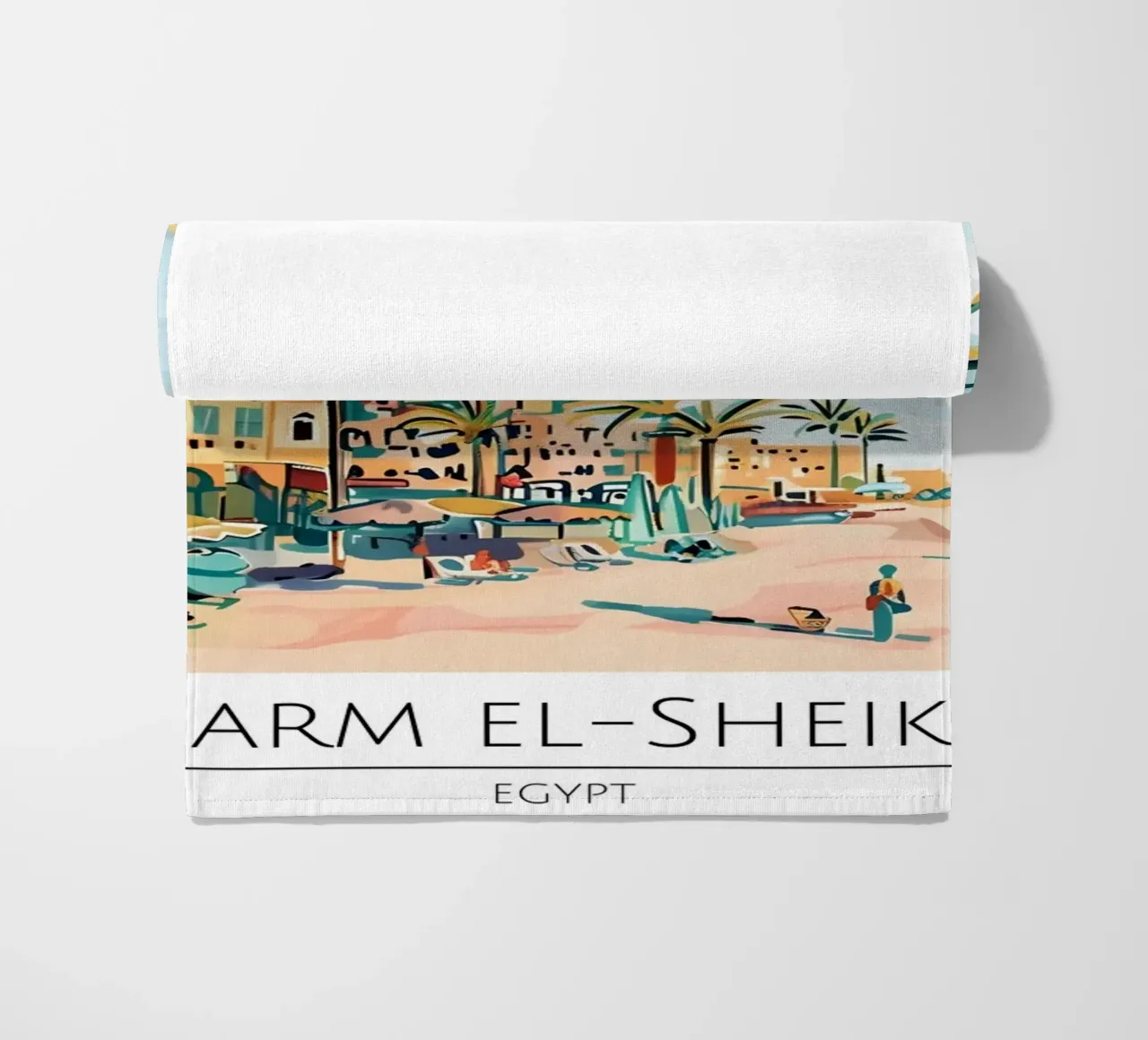 Poster da spiaggia retrò Sharm El-Sheikh Egitto telo mare da homdeco