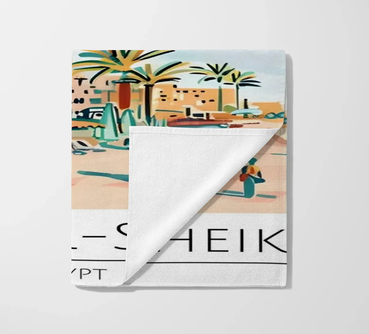 Poster da spiaggia retrò Sharm El-Sheikh Egitto telo mare da homdeco
