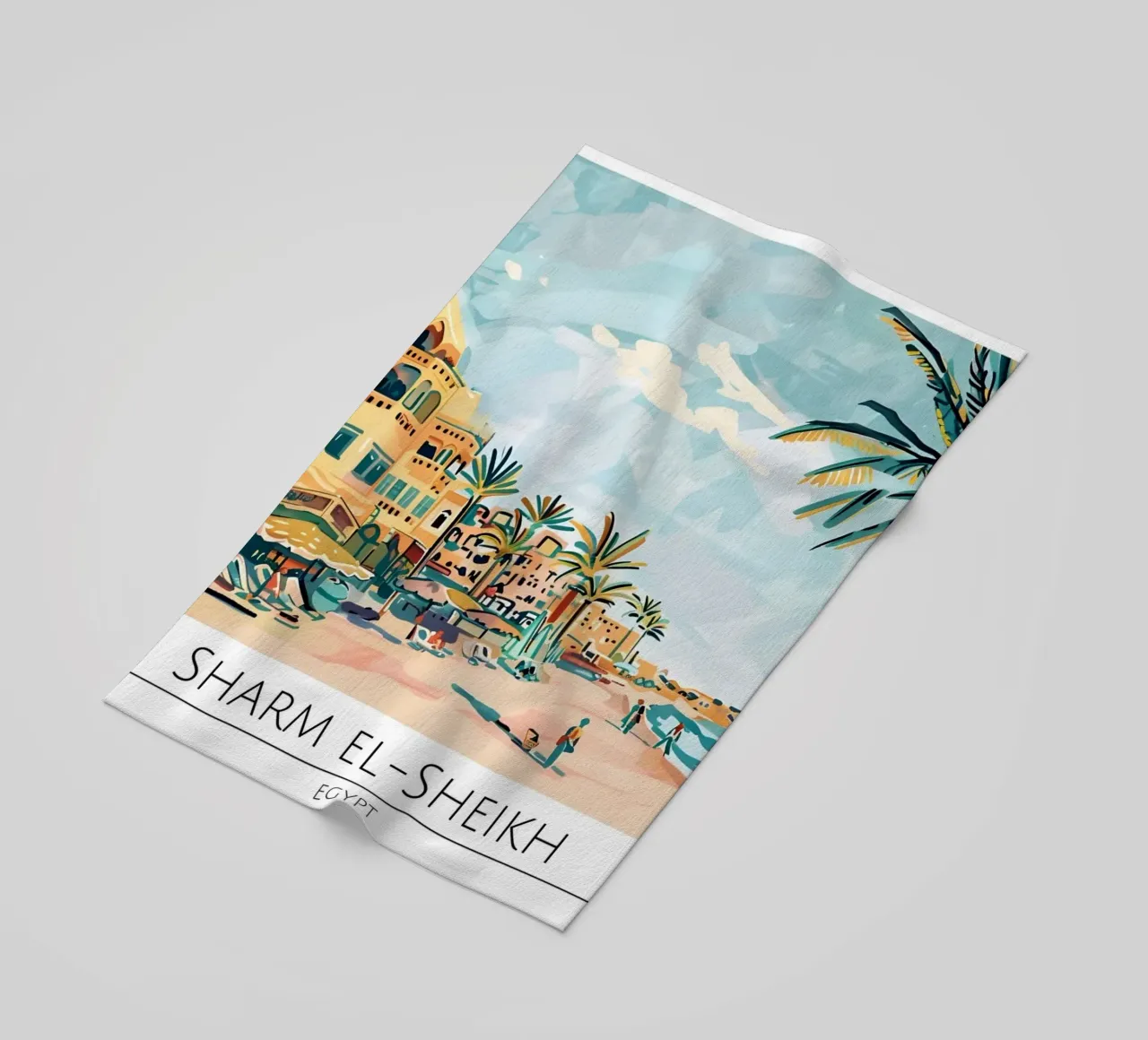 Poster da spiaggia retrò Sharm El-Sheikh Egitto telo mare da homdeco