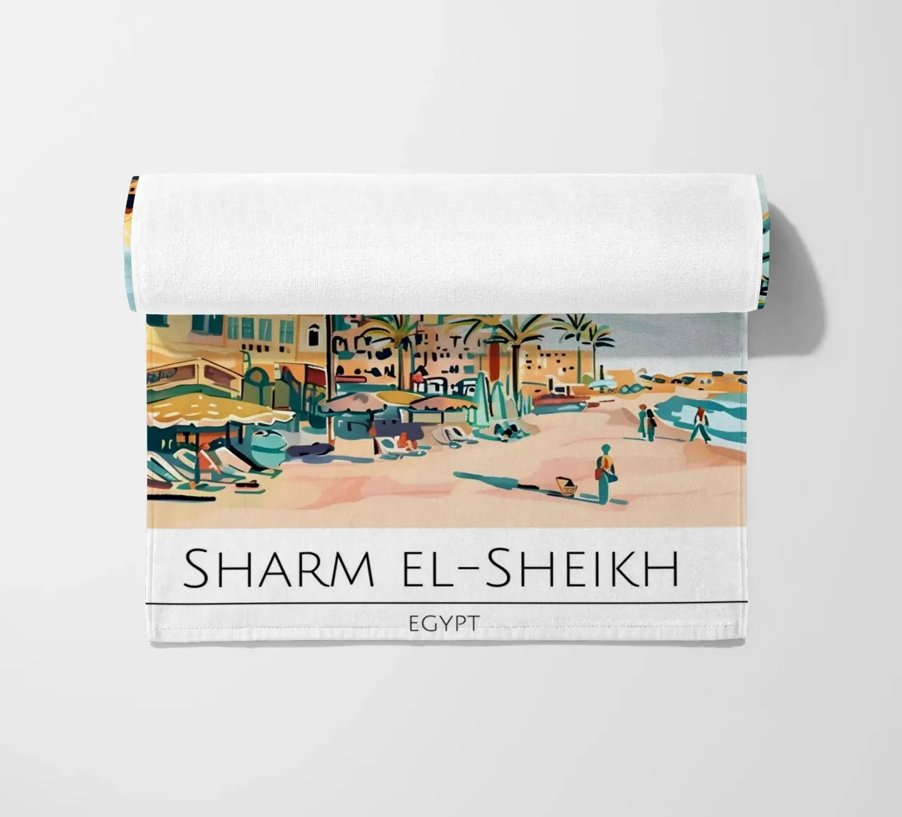 Poster da spiaggia retrò Sharm El-Sheikh Egitto telo mare da homdeco