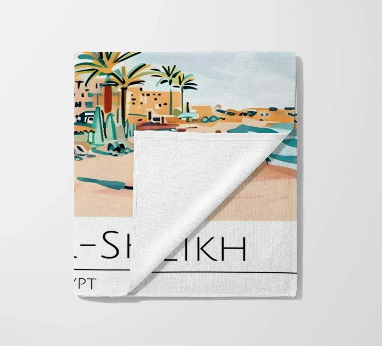 Poster da spiaggia retrò Sharm El-Sheikh Egitto telo mare da homdeco