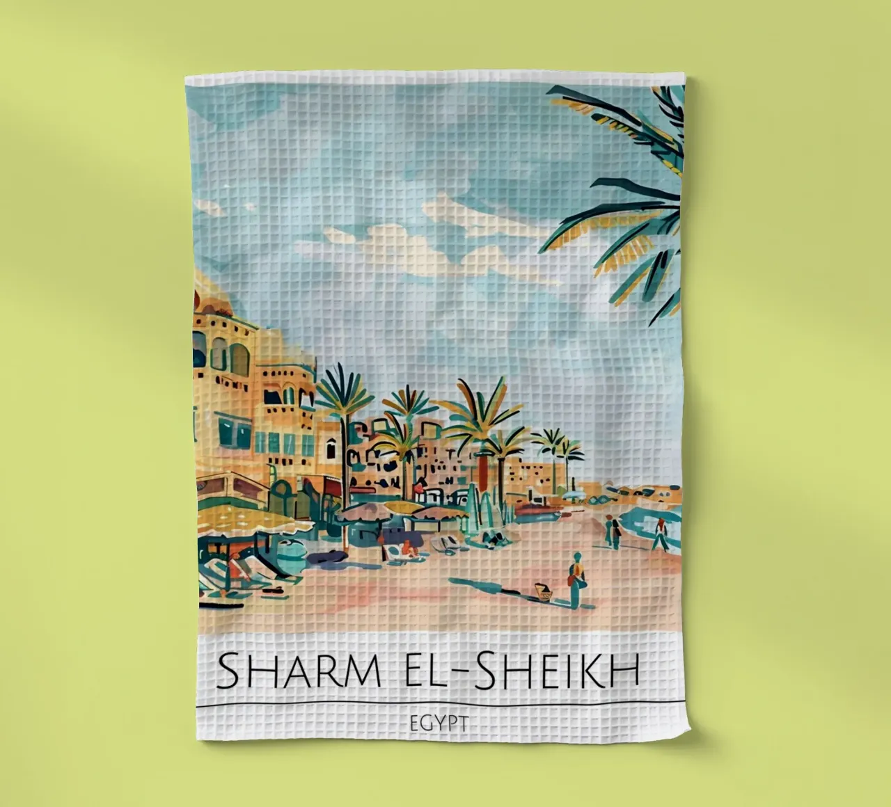 Poster da spiaggia retrò Sharm El-Sheikh Egitto canovaccio da cucina da homdeco
