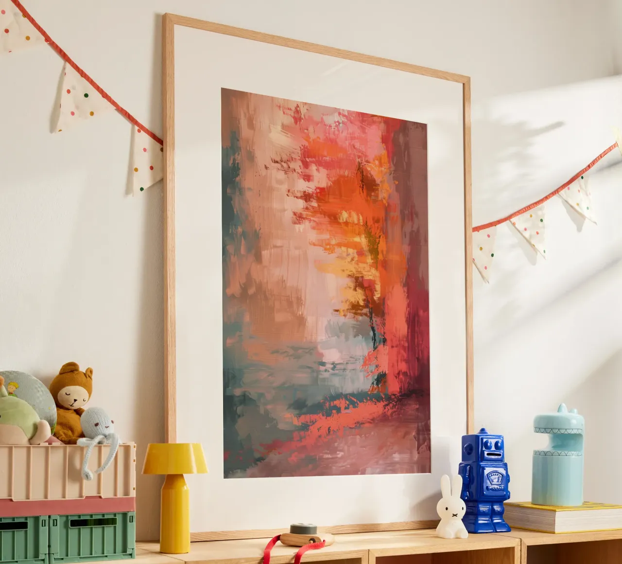 Abstract Essence poster con telaio in alluminio da Mosaic Dialogue