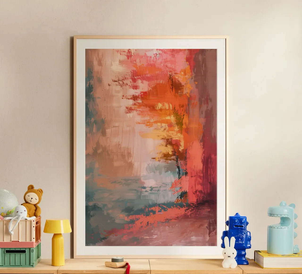 Abstract Essence poster con telaio in alluminio da Mosaic Dialogue
