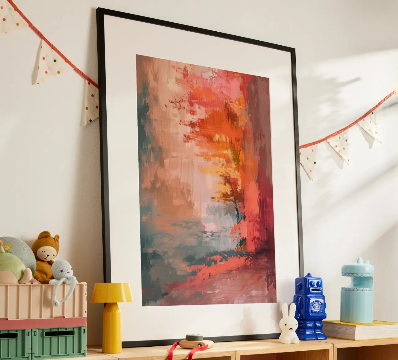 Abstract Essence poster con telaio in alluminio da Mosaic Dialogue