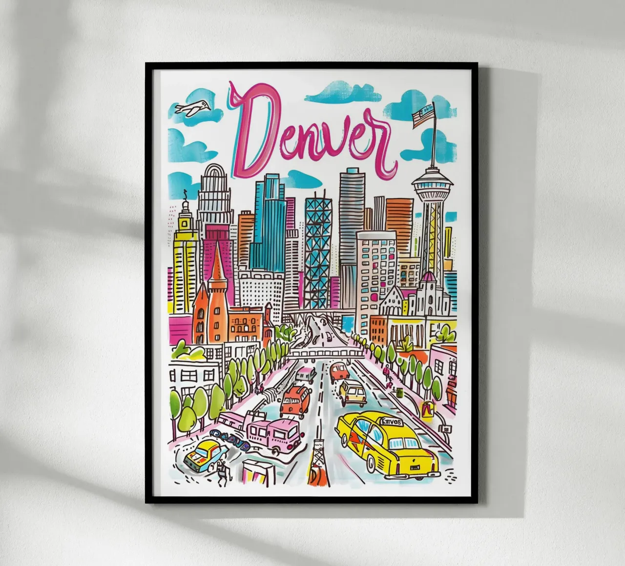 Poster della città di Denver Colorado poster da homdeco