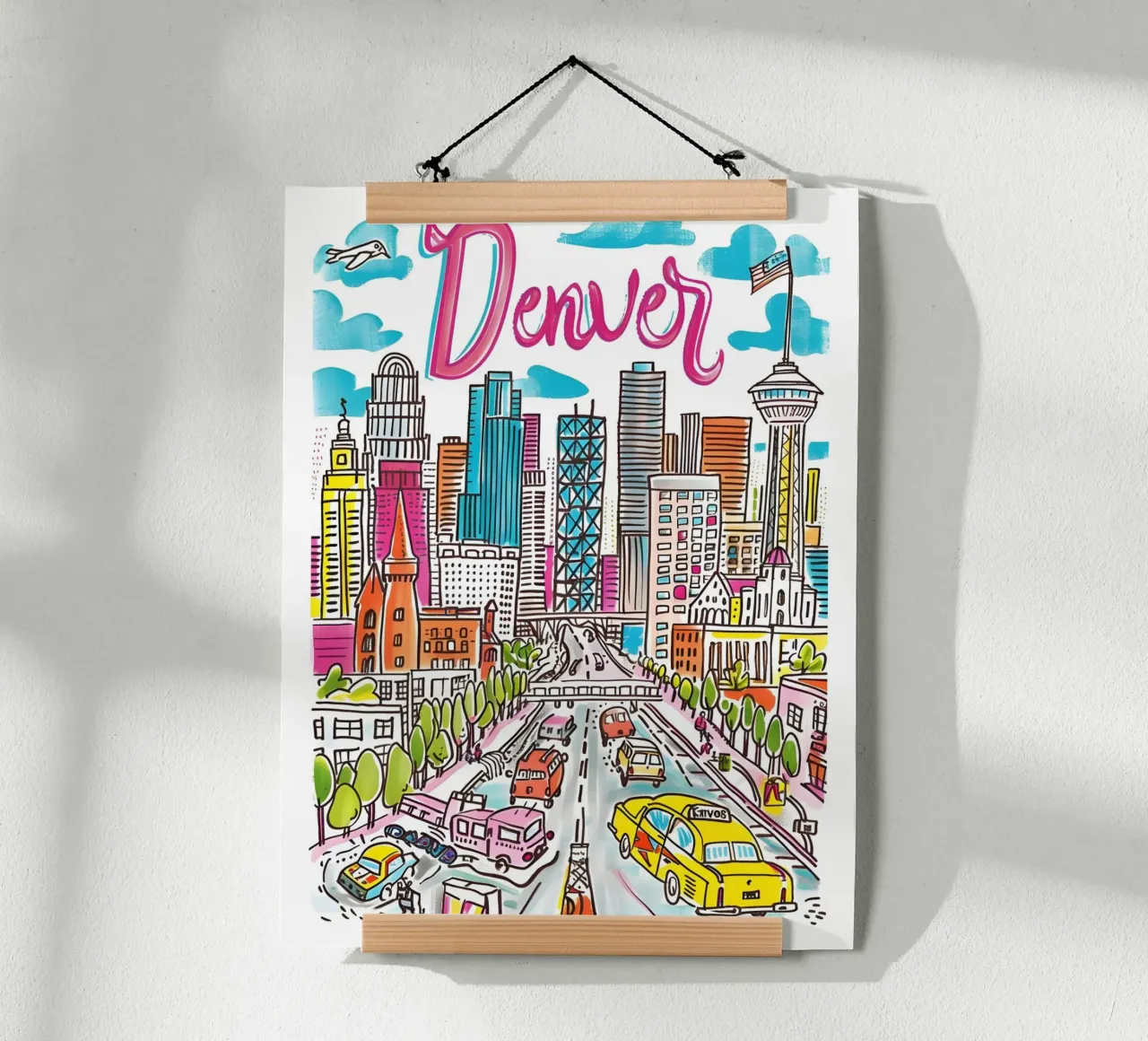 Poster della città di Denver Colorado poster da homdeco