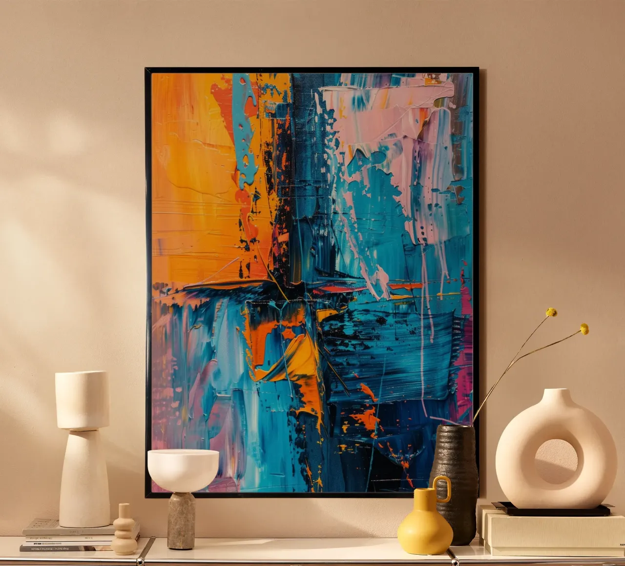 Vivid Symphony poster con telaio in plastica da Mosaic Dialogue