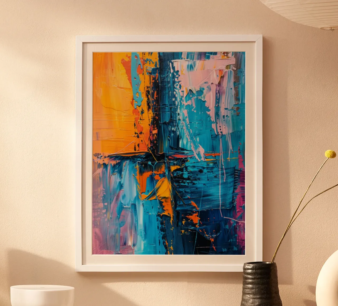Vivid Symphony poster con telaio in plastica da Mosaic Dialogue