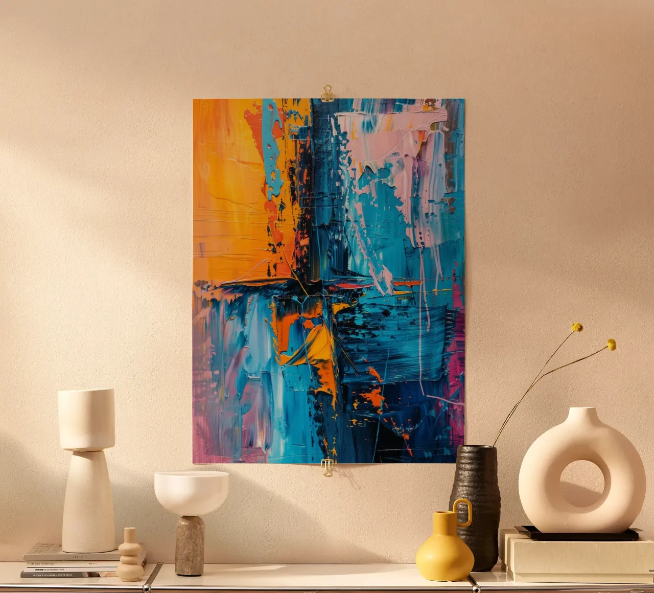 Vivid Symphony poster con telaio in plastica da Mosaic Dialogue