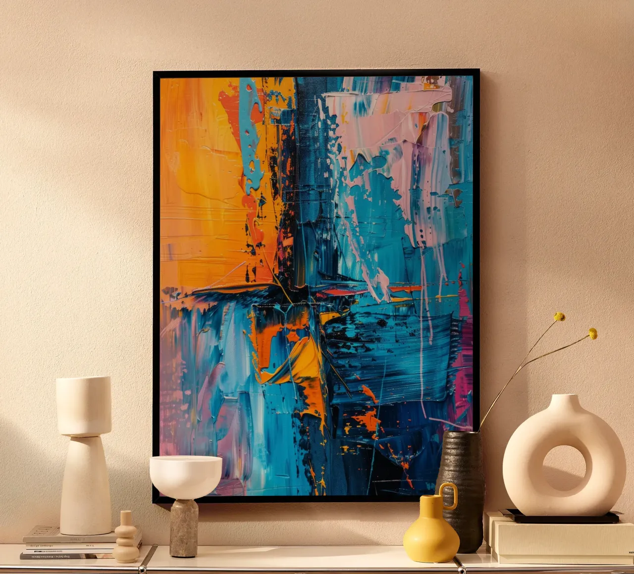Vivid Symphony poster con telaio in plastica da Mosaic Dialogue