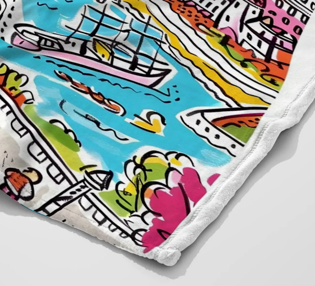 Poster della città di Seul, Corea del Sud coperta in pile da homdeco