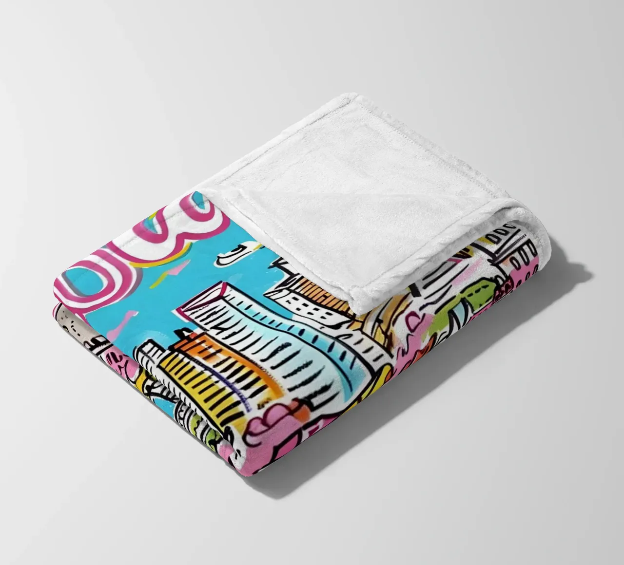 Poster della città di Seul, Corea del Sud coperta in pile da homdeco