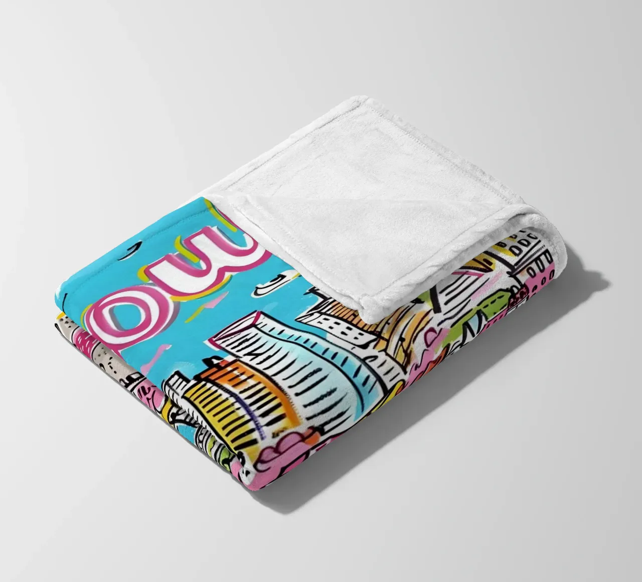 Poster della città di Seul, Corea del Sud coperta in pile da homdeco