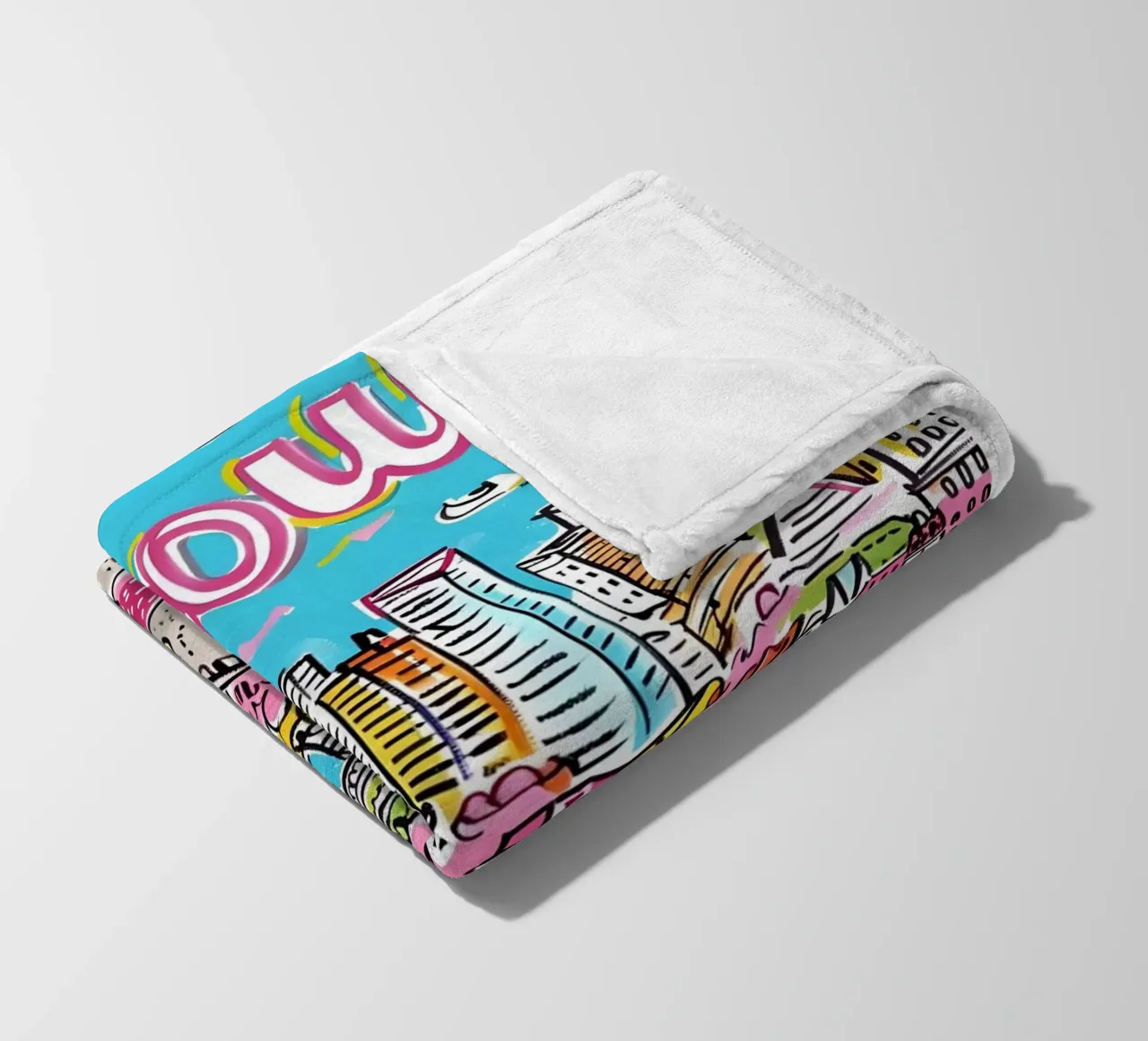 Poster della città di Seul, Corea del Sud coperta in pile da homdeco