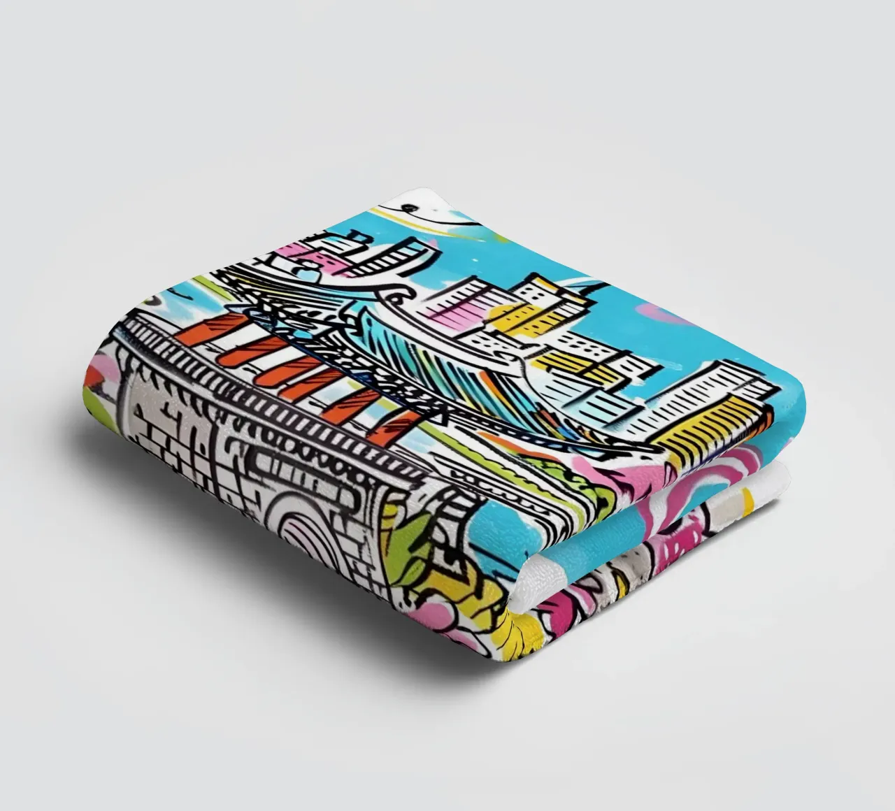 Poster della città di Seul, Corea del Sud asciugamano da bagno da homdeco