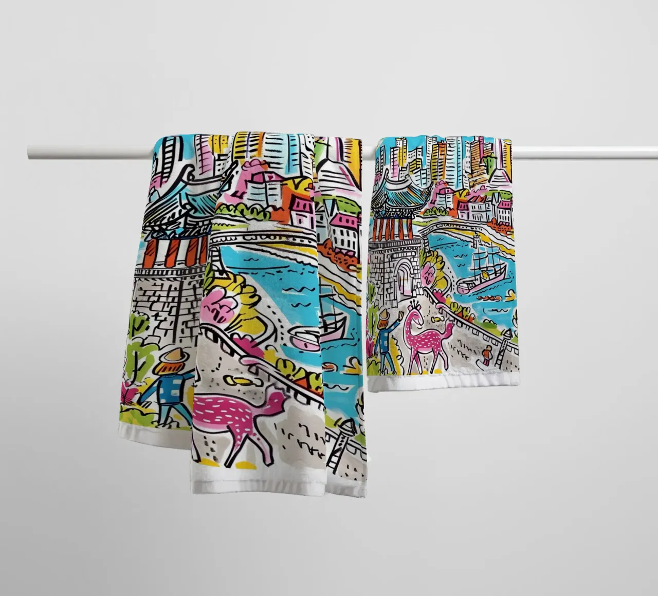 Poster della città di Seul, Corea del Sud asciugamano da bagno da homdeco