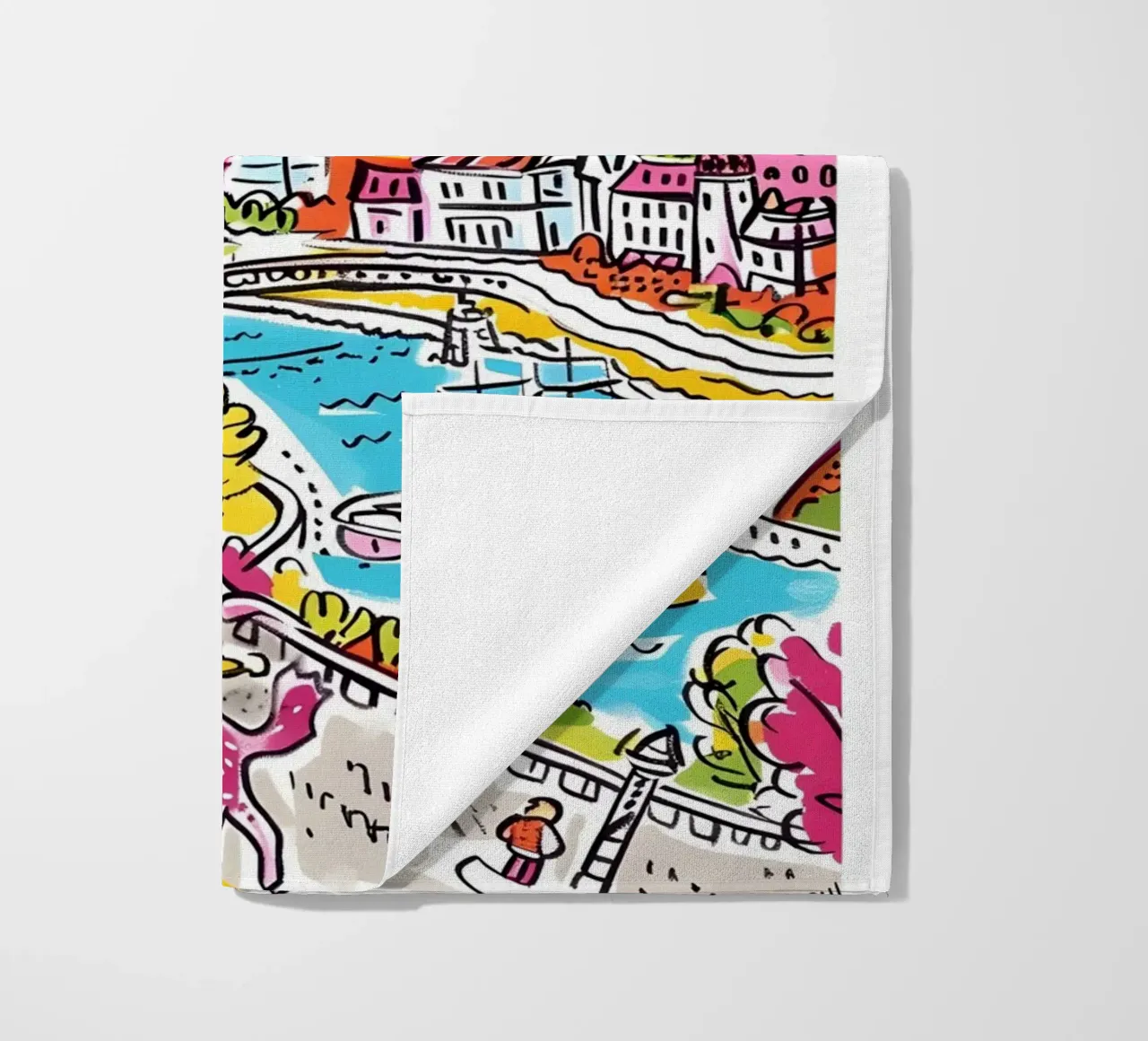 Poster della città di Seul, Corea del Sud telo mare da homdeco