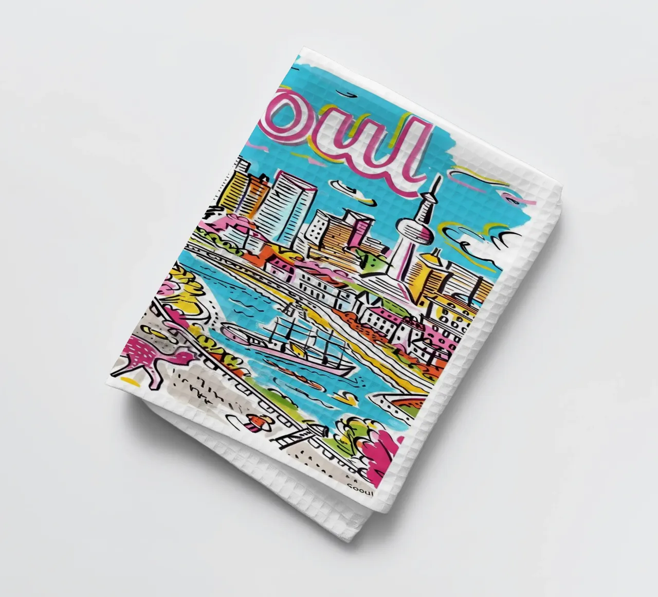 Poster della città di Seul, Corea del Sud canovaccio da cucina da homdeco