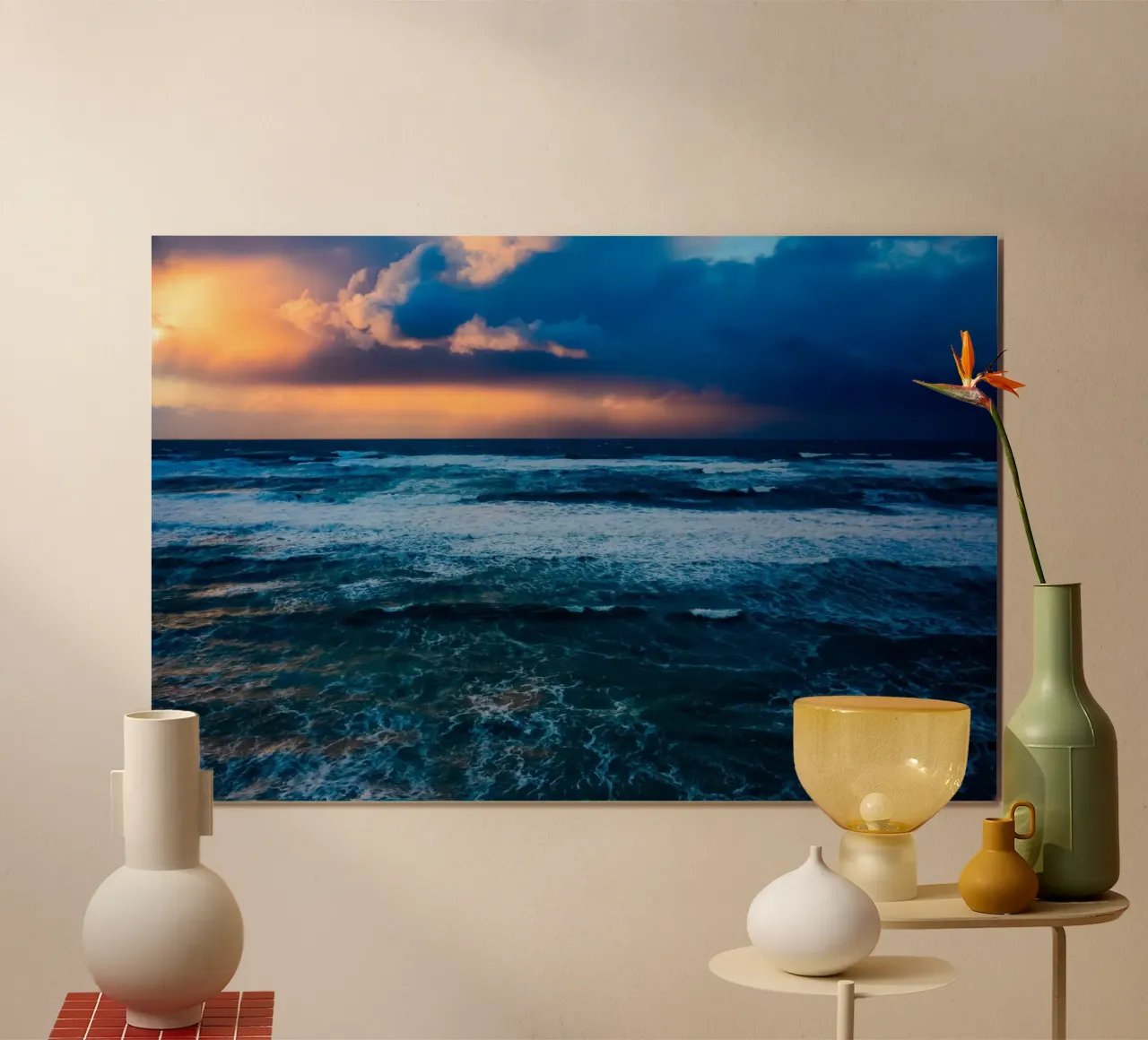 Sturm über dem Mittelmeer Poster von Tal Paz-Fridman