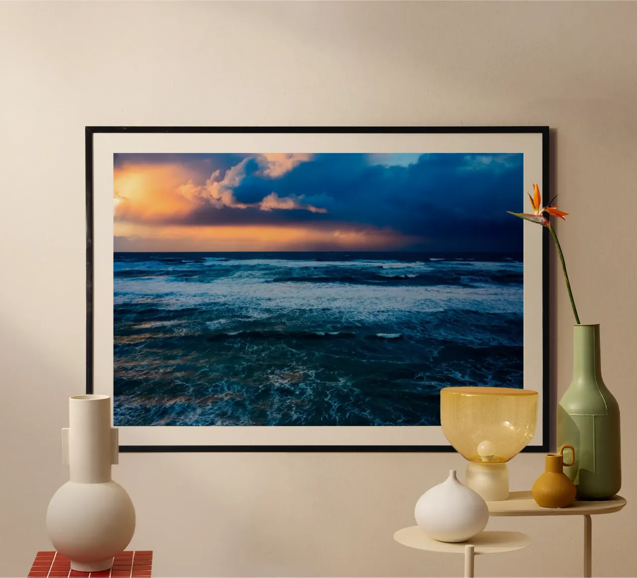 Sturm über dem Mittelmeer Poster von Tal Paz-Fridman