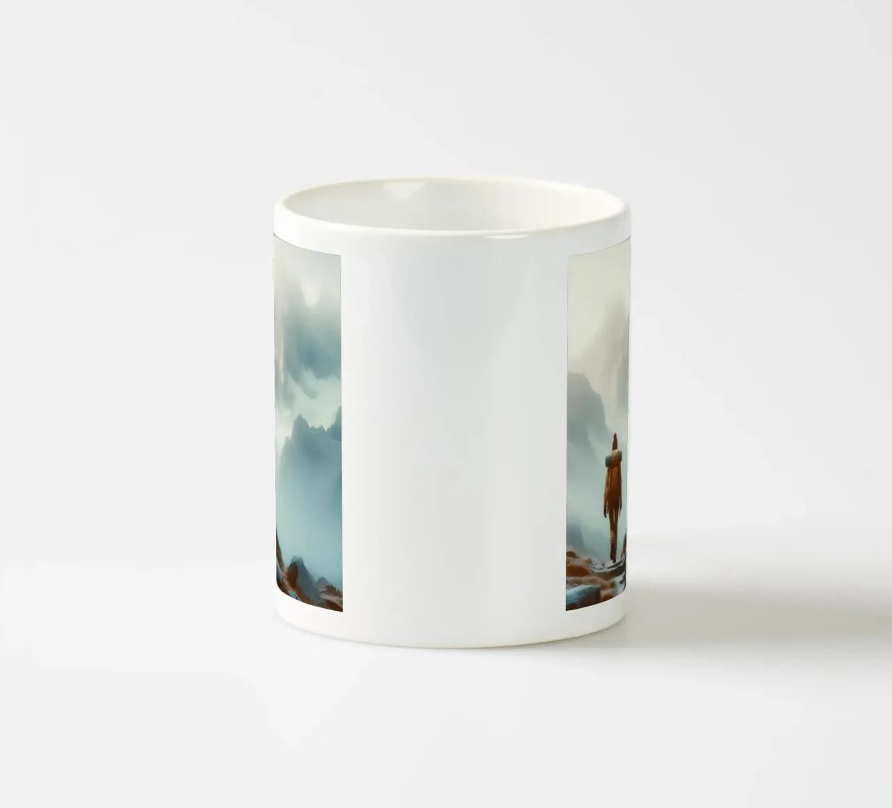 Escursionista in alta montagna tazza in ceramica da Digital Naive
