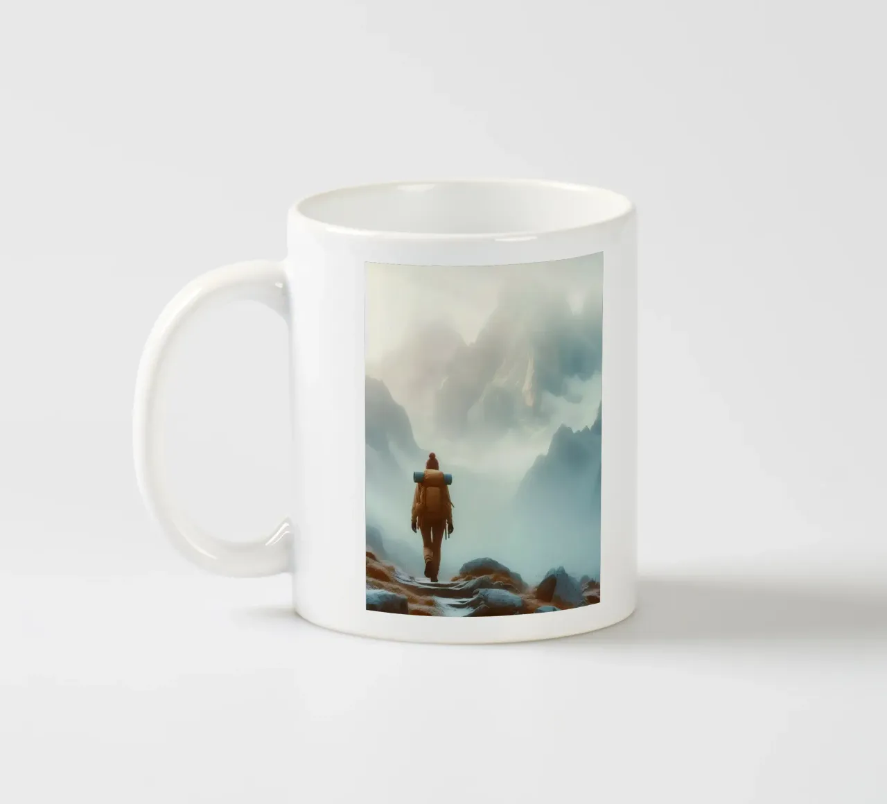 Escursionista in alta montagna tazza in ceramica da Digital Naive