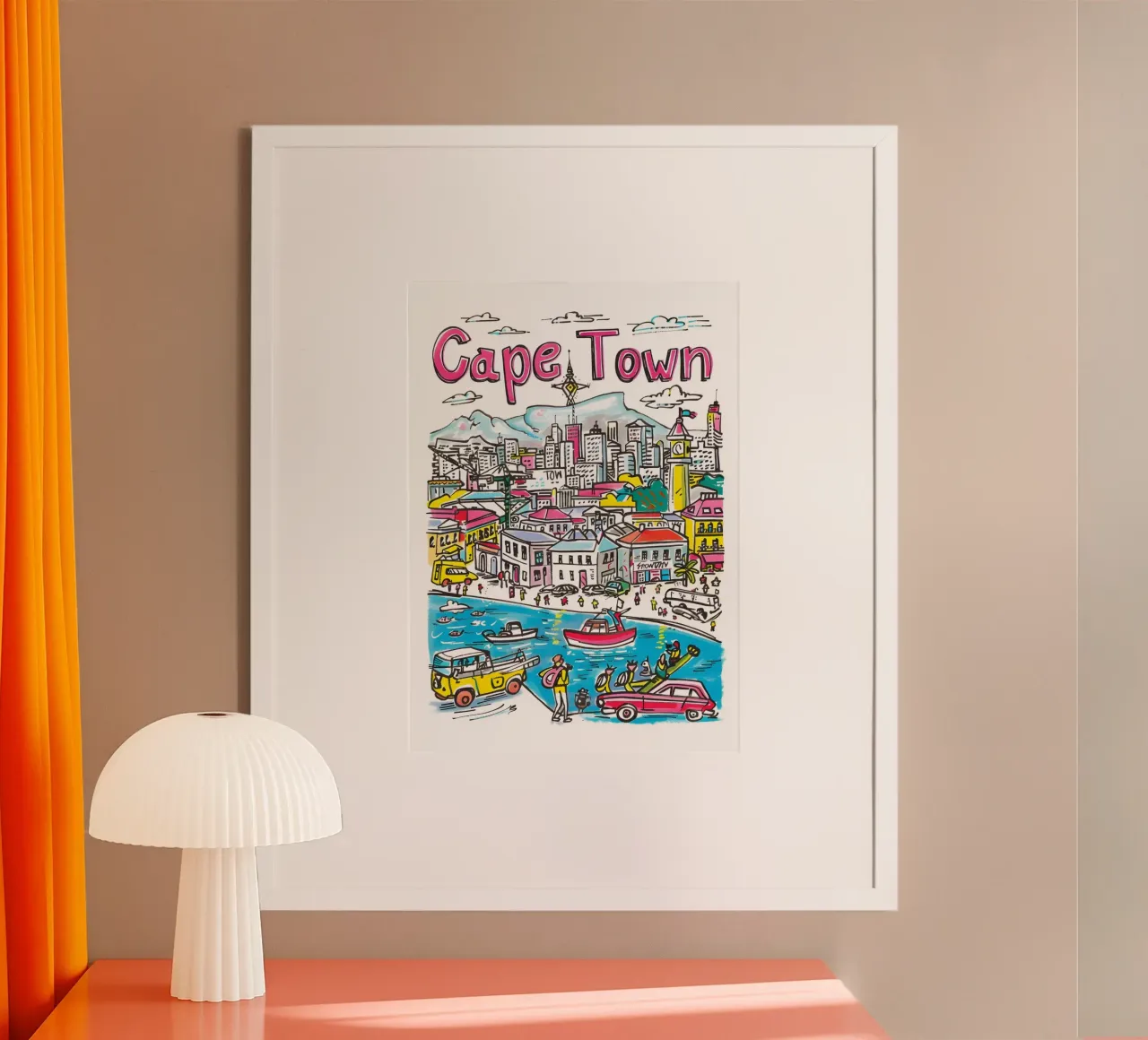 Kaapstad Zuid-Afrika Kunst, Reisafdruk Poster poster van homdeco