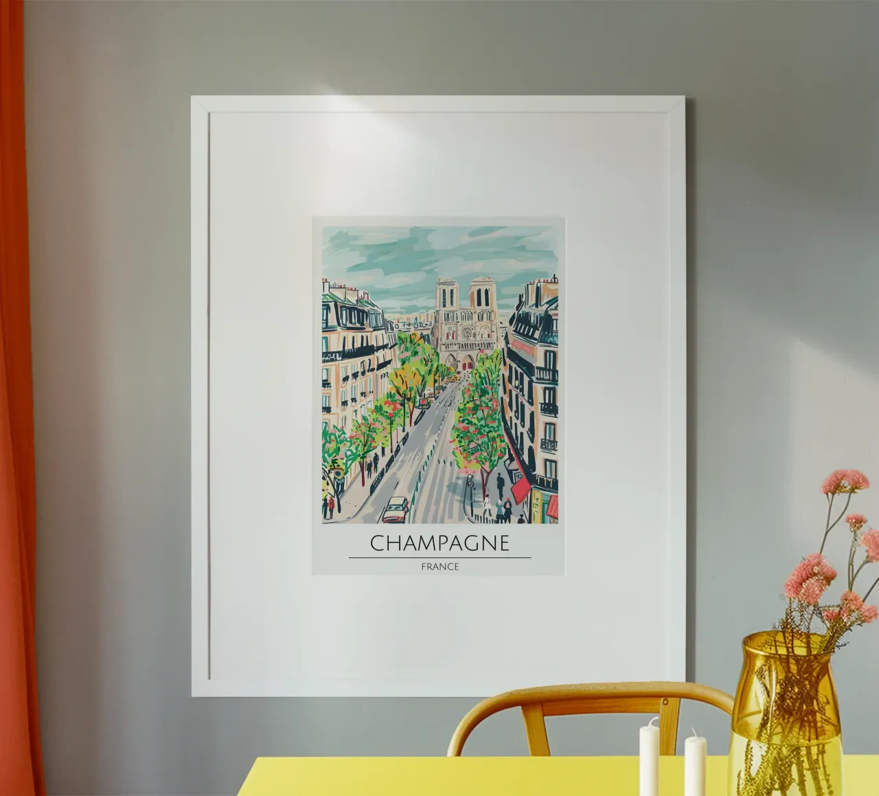 Paris Notre Dame Art Print, Impressionistische Stadsposter poster van homdeco