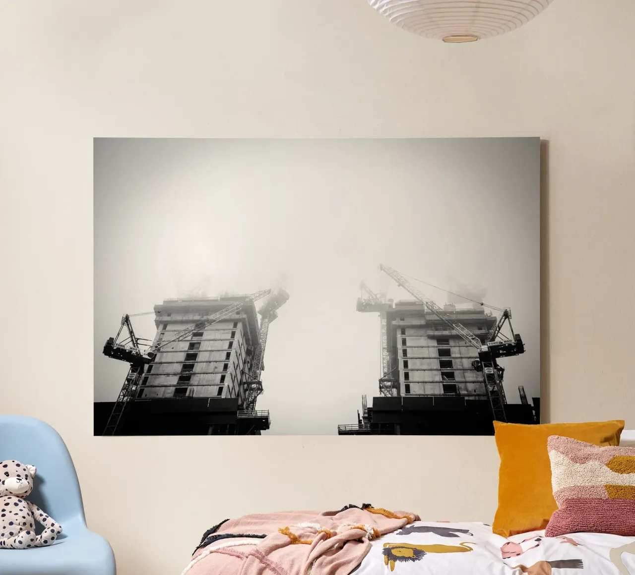 Fog over Tel Aviv II canvas by Tal Paz-Fridman