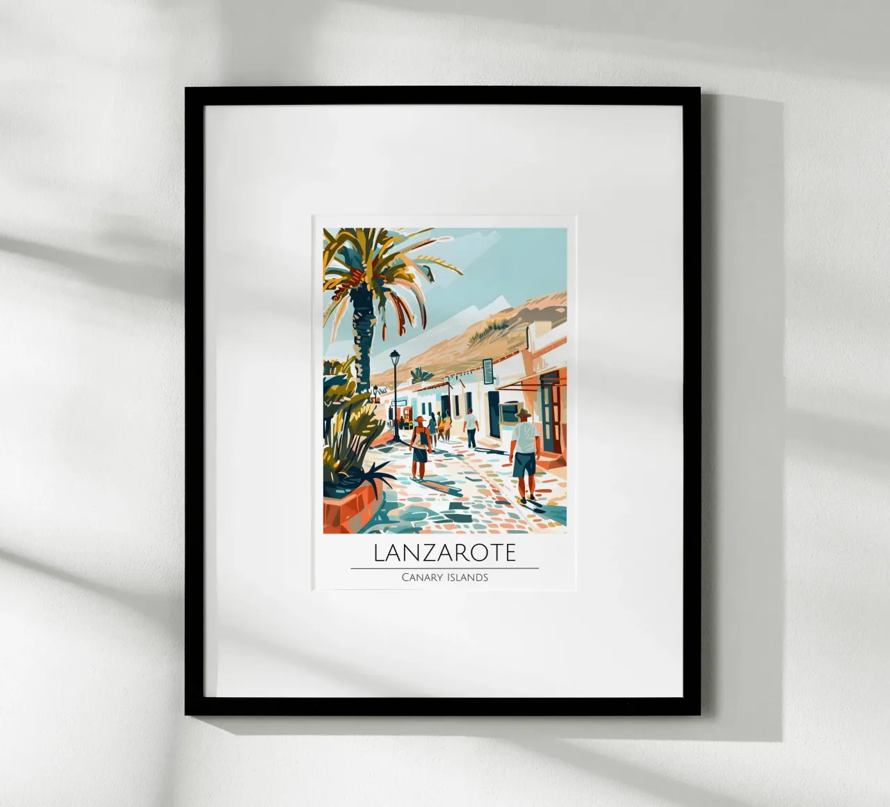 Lanzarote, Isole Canarie, Poster di viaggio costiero poster con telaio in plastica da homdeco