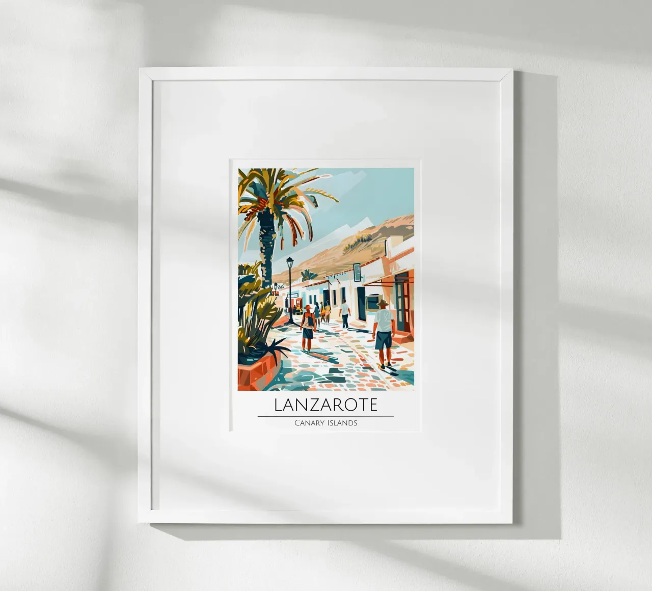 Lanzarote, Isole Canarie, Poster di viaggio costiero poster con telaio in plastica da homdeco
