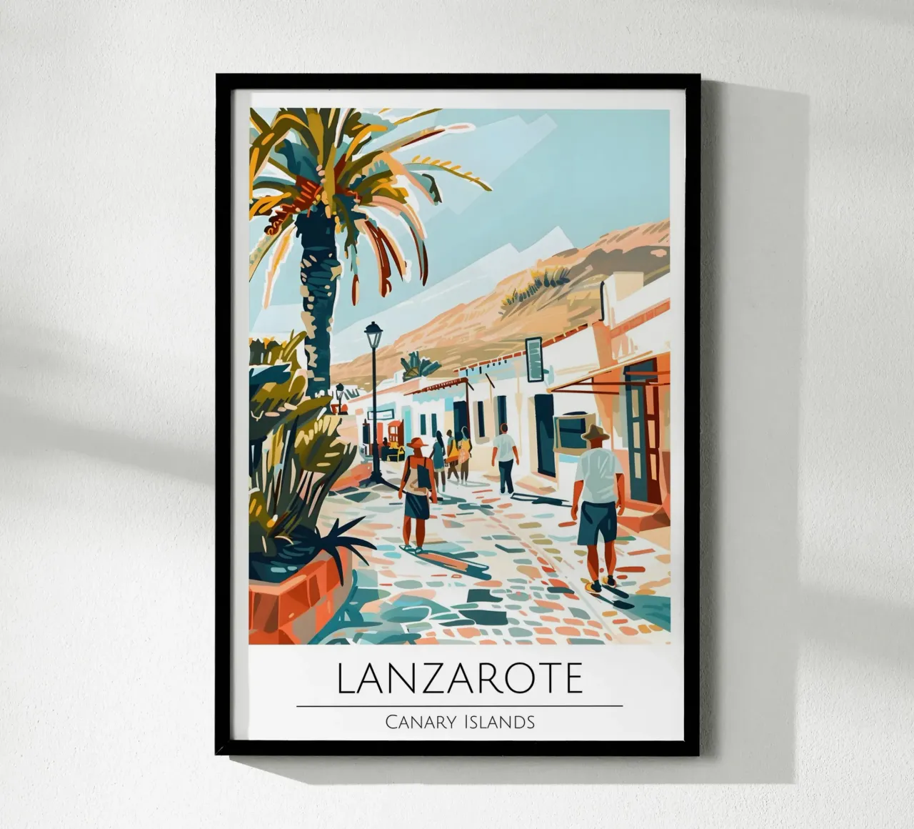 Lanzarote, Isole Canarie, Poster di viaggio costiero poster con telaio in plastica da homdeco