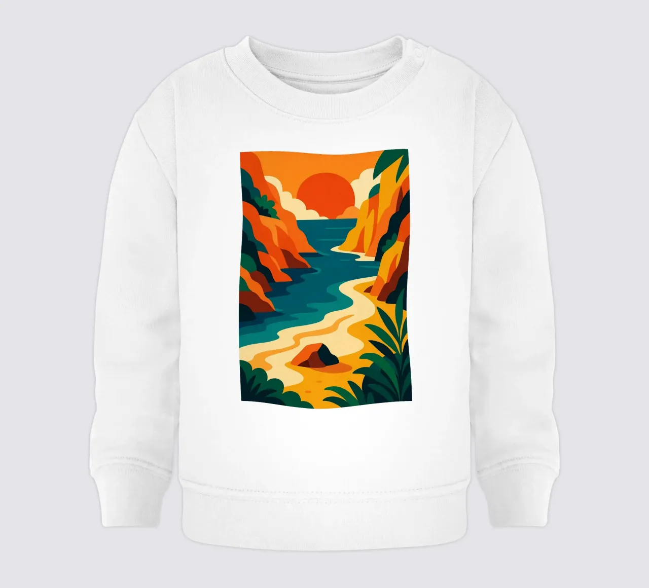 Crique - Fuga colorata felpa neonato da JETLAG | affiches voyage