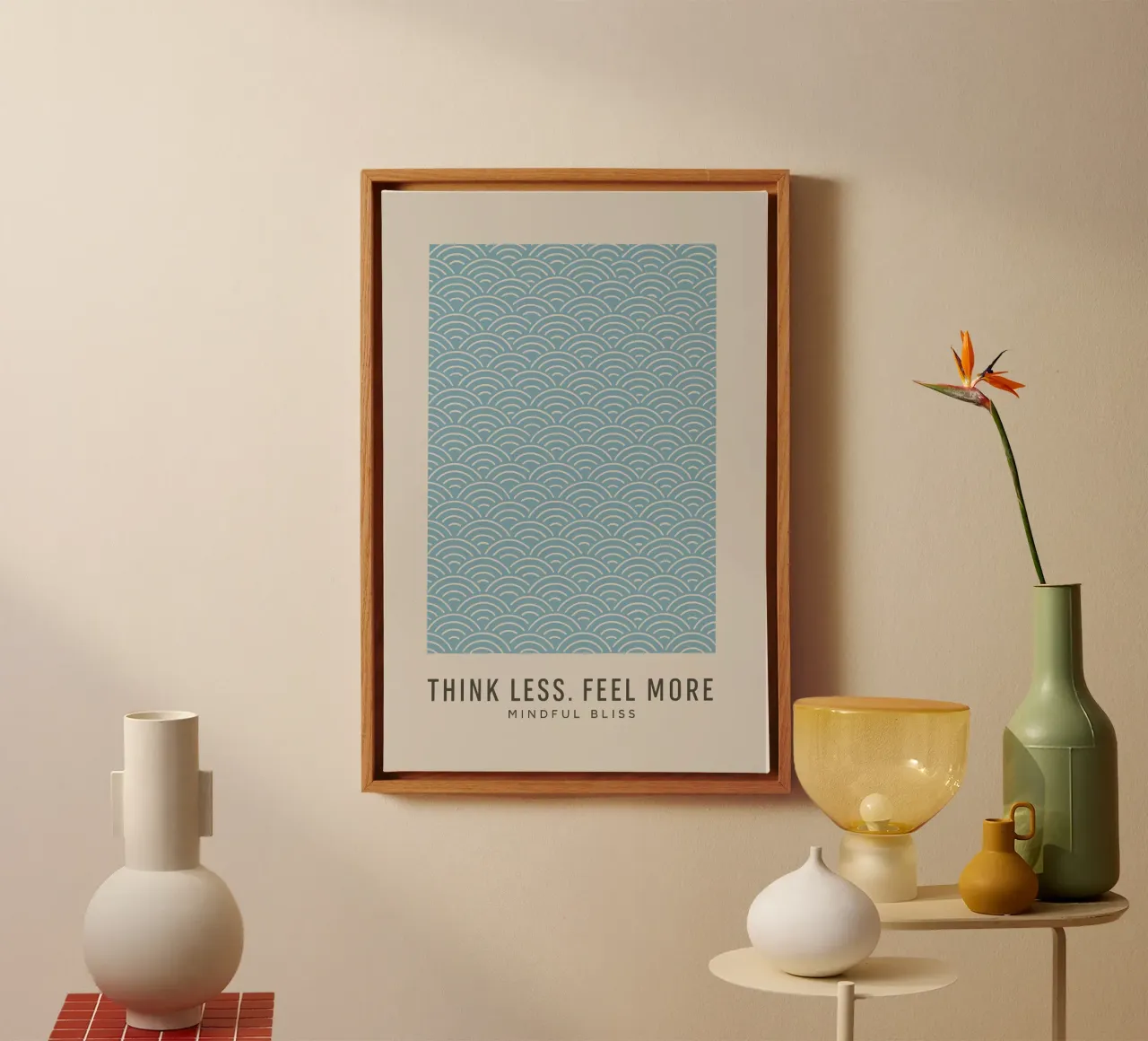 Golven van rust canvas met Baklijst van SMPLE