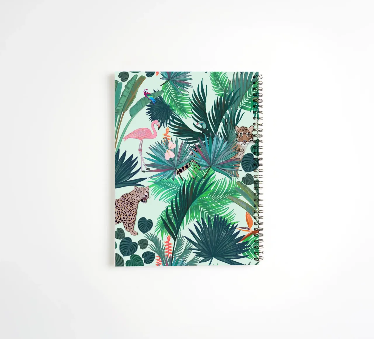 Rain forest and tiger forest summer pattern spiral notebook by gulsengunel
