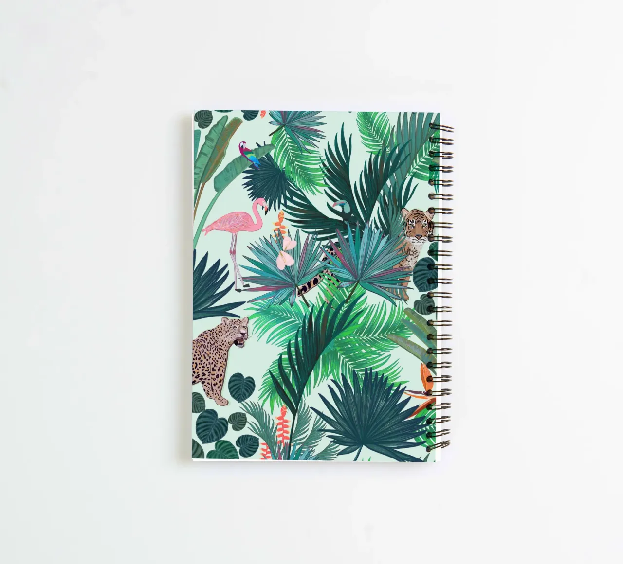 Rain forest and tiger forest summer pattern spiral notebook by gulsengunel