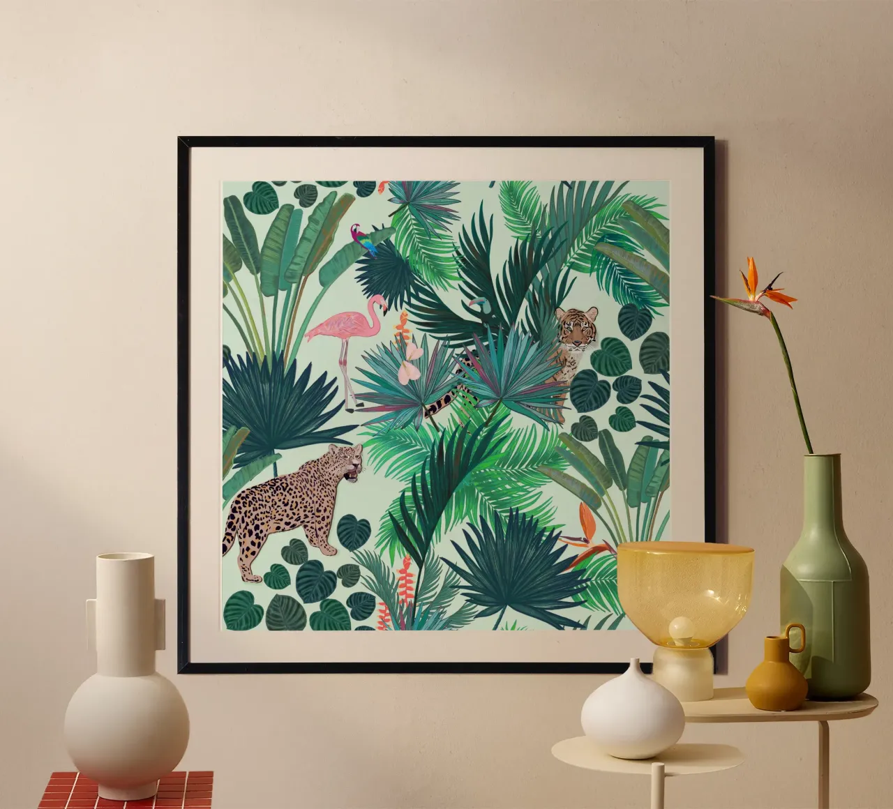 Foresta pluviale e foresta tigre modello estivo carta hahnemühle da gulsengunel