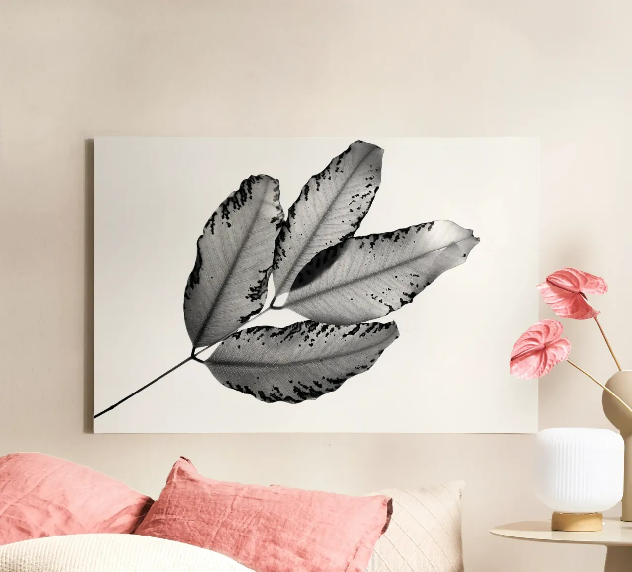 Branches and Leaves, 2016, 1 canvas with Floater frame by Tal Paz-Fridman
