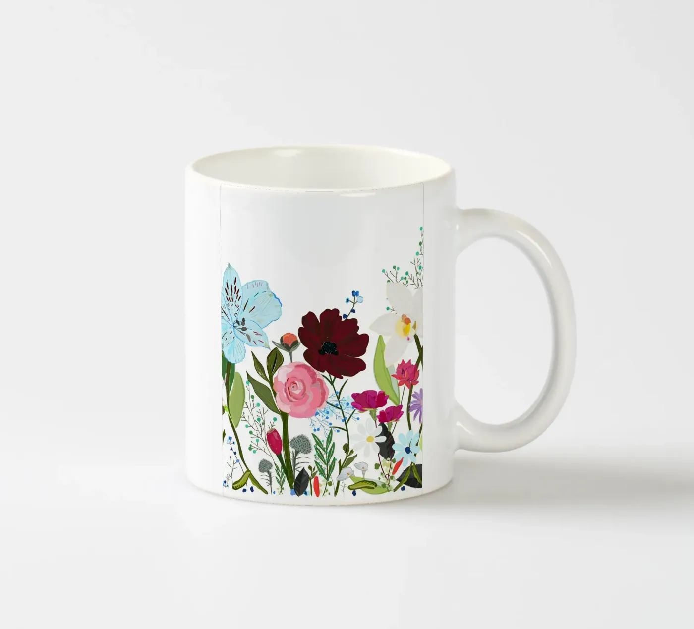 Spring meadow ceramic mug by gulsengunel