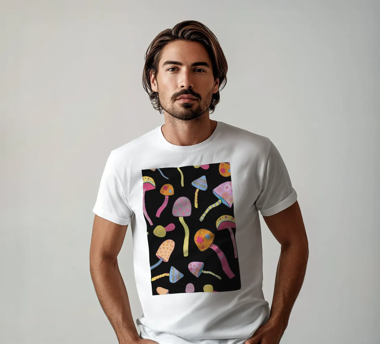 Funghi magici neri II t-shirt da gulsengunel