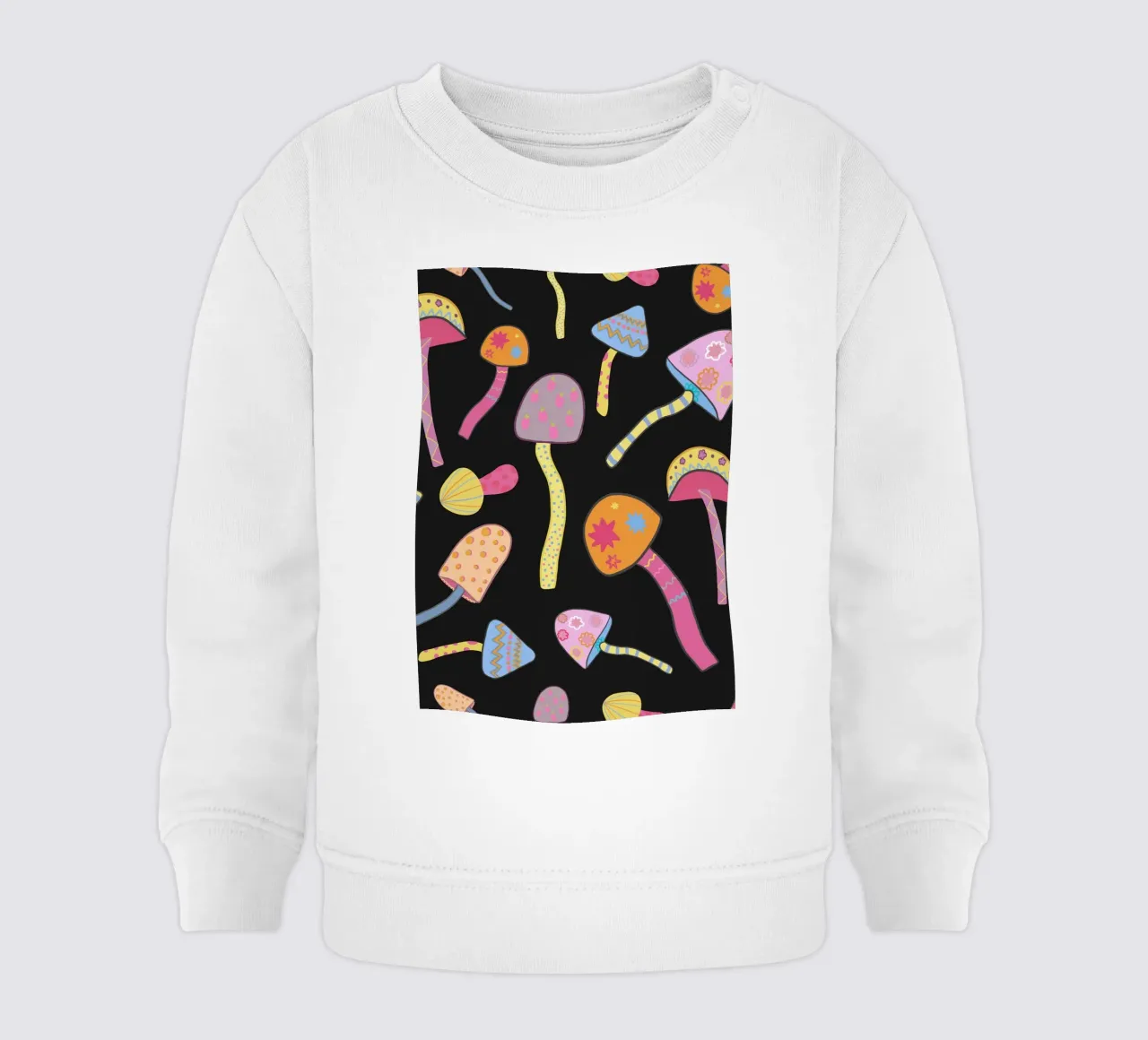 Funghi magici neri II felpa neonato da gulsengunel