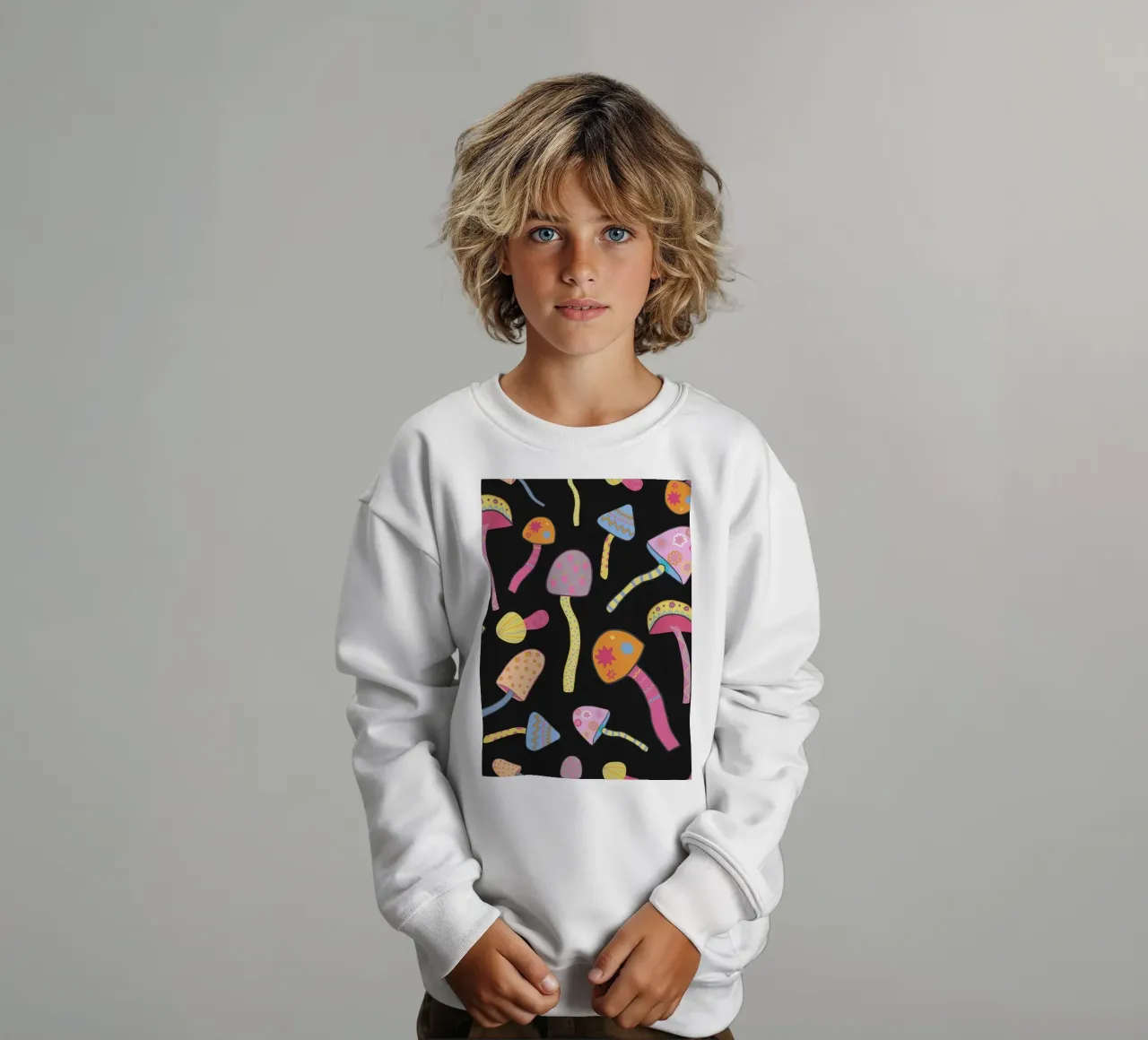 Funghi magici neri II felpa bambino da gulsengunel
